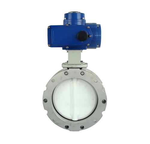 Cement dust electric butterfly valve