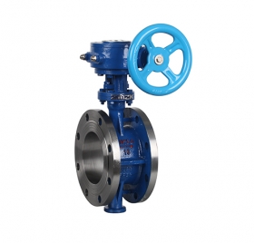 Flanged hard seal worm gear butterfly valve ZMD343H