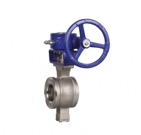 Wafer type V-type worm gear ball valve ZMVQ377H