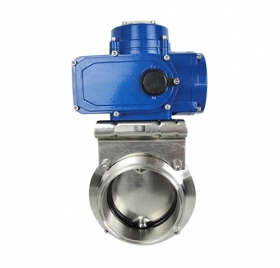 D981X sanitary grade electric butterfly valve