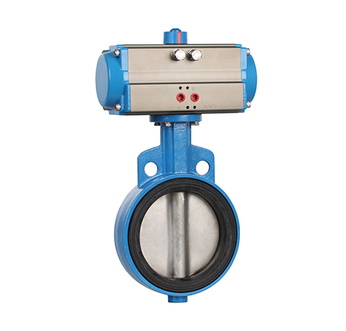 Soft seal pneumatic wafer type butterfly valve features