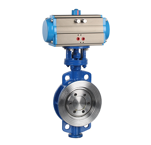 Hard seal pneumatic wafer type butterfly valve features
